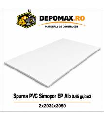 Placa rigida PVC Simopor EP Alb 0.45 g/cm3, 2x2030x3050 mm Placa rigida PVC Simopor EP Alb 0.45 g/cm3, 2x2030x3050 mm